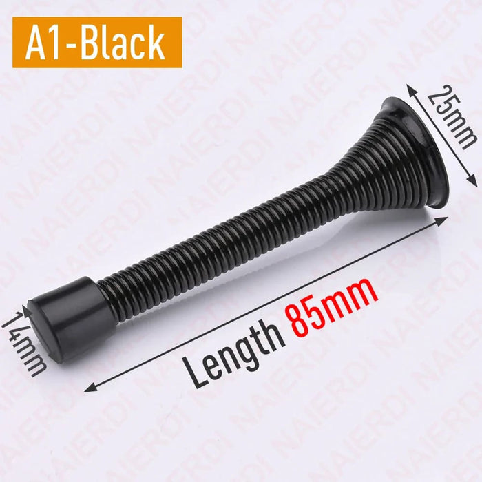 Pack Of 2 Flexible Spring Door Stops Satin Nickel