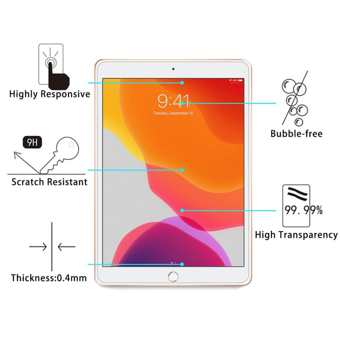 Pack Of 2 Ipad 10.2 9h Tempered Glass Film