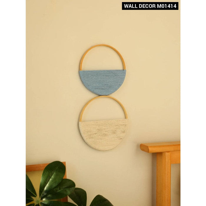 Pack Of 2 Macrame Wall Decor With Bamboo Circle