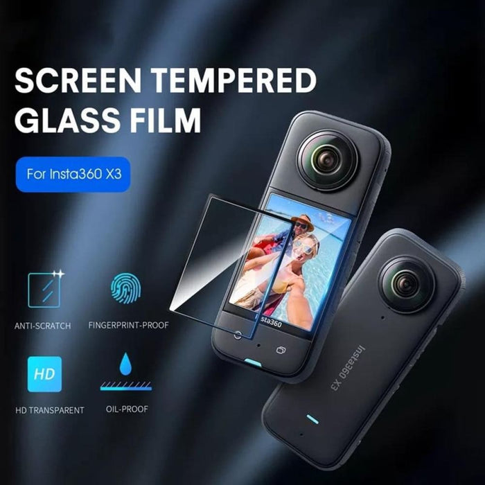 Pack of 2 Screen Tempered Glass Film for Insta360 X3