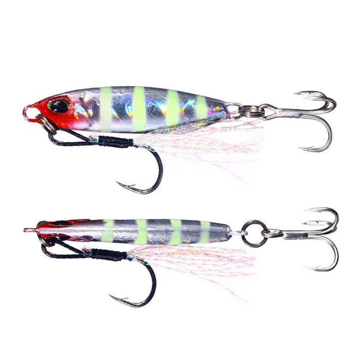 Pack Of 2 Shore Casting Lead Fish Lure 32g Double Hook Long