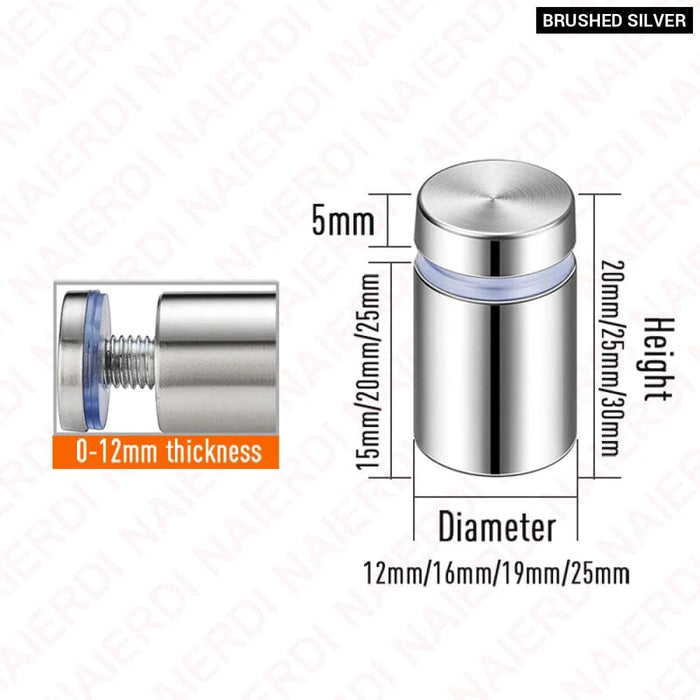 Pack Of 20 Stainless Steel Wall Standoffs For Acrylic Frames