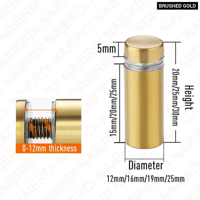 Pack Of 20 Stainless Steel Wall Standoffs For Acrylic Frames