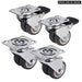 Pack Of 4 Heavy Duty Swivel Casters With Brake