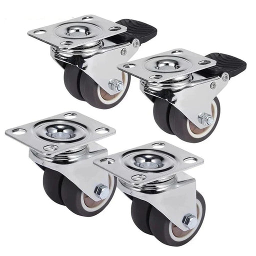Pack Of 4 Heavy Duty Swivel Casters With Brake