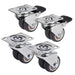 Pack Of 4 Heavy Duty Swivel Casters With Brake