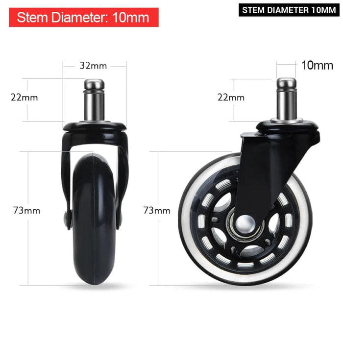 Pack Of 5 3 Universal Office Chair Casters 60kg Capacity