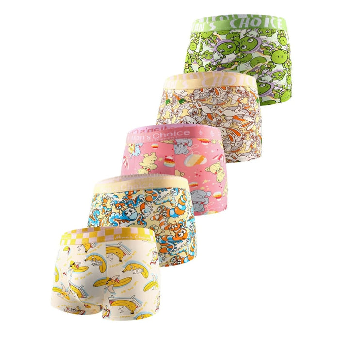 Pack of 5 Mens Ice Traceless Antibacterial Boxer Briefs