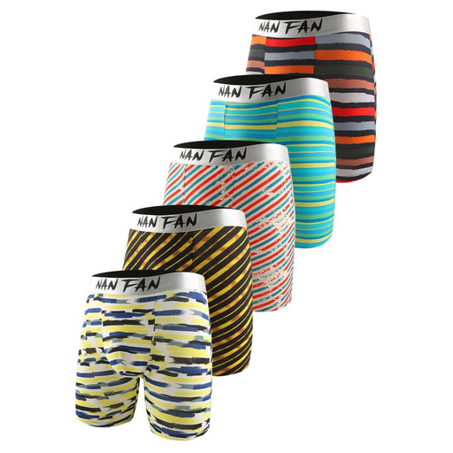 Pack of 5 Mens Printed Ice Silk Anti Wear Leg Block Sports