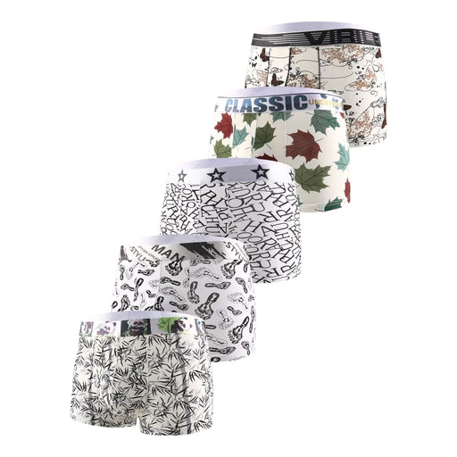 Pack of 5 Mens Printed Sports Boxers