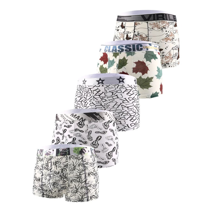 Pack of 5 Mens Printed Sports Boxers