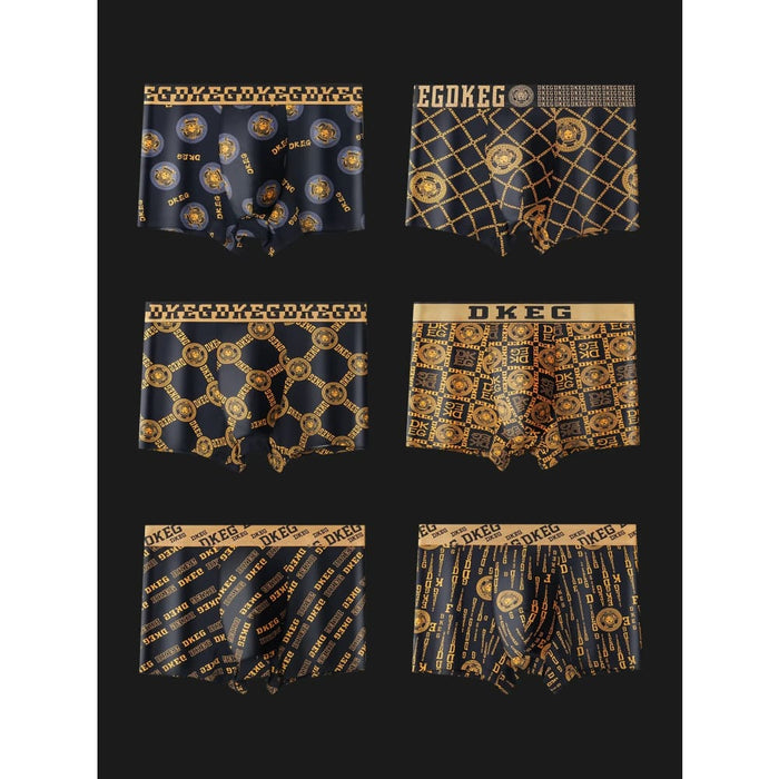 Pack of 6 Mens Silk Boxer Briefs