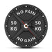 No Pain no Gain 50kg Barbell 3d Modern Wall Clock Weight