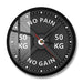 No Pain no Gain 50kg Barbell 3d Modern Wall Clock Weight