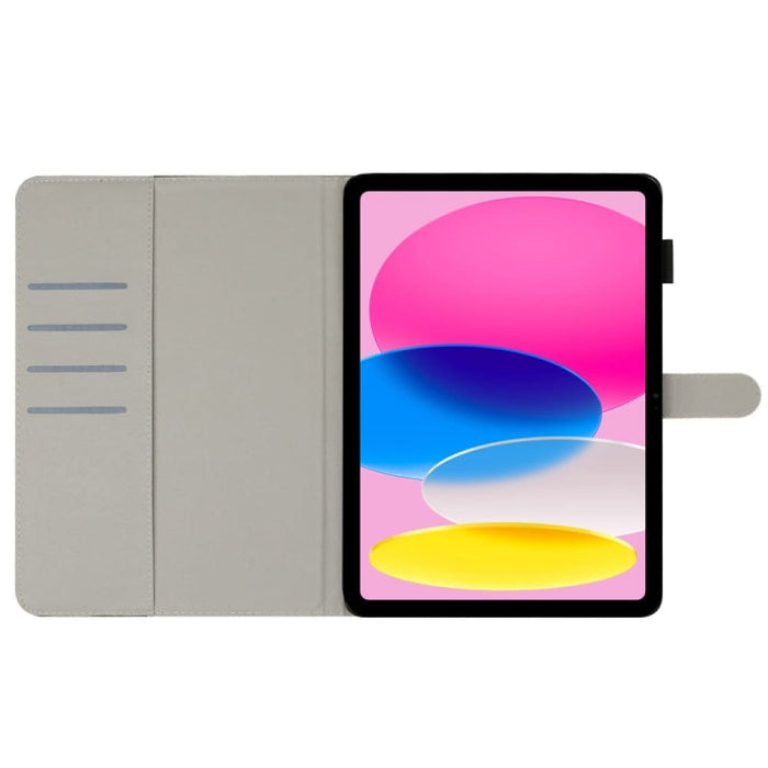 Painted Leather Smart Tablet Case Fluorescent Butterflies