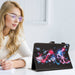 Painted Leather Smart Tablet Case Fluorescent Butterflies