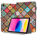 Painted Leather Smart Tablet Case Fluorescent Butterflies