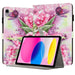 Painted Leather Smart Tablet Case Fluorescent Butterflies