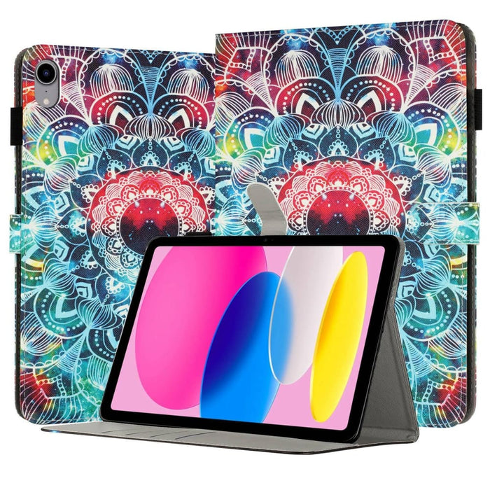 Painted Leather Smart Tablet Case Fluorescent Butterflies