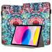 Painted Leather Smart Tablet Case Fluorescent Butterflies