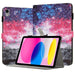 Painted Leather Smart Tablet Case Fluorescent Butterflies
