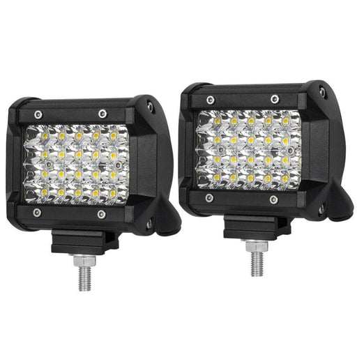 Pair 4 Inch Spot Led Work Light Bar Philips Quad Row 4wd