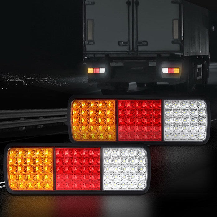 Pair 75 Led Tail Lights Stop Reverse Indicator 12v Ute