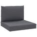 Pallet Cushions 2 Pcs Anthracite Oxford Fabric Tloipa
