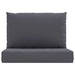 Pallet Cushions 2 Pcs Anthracite Oxford Fabric Tloipa