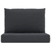 Pallet Cushions 2 Pcs Black Oxford Fabric Tloilo