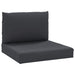 Pallet Cushions 2 Pcs Black Oxford Fabric Tloilo