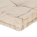 Pallet Floor Cushion Cotton 120x40x7 Cm Beige Anlik