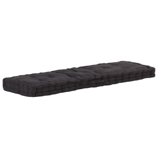 Pallet Floor Cushion Cotton 120x40x7 Cm Black Anlit