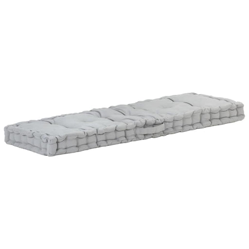 Pallet Floor Cushion Cotton 120x40x7 Cm Grey Anlii