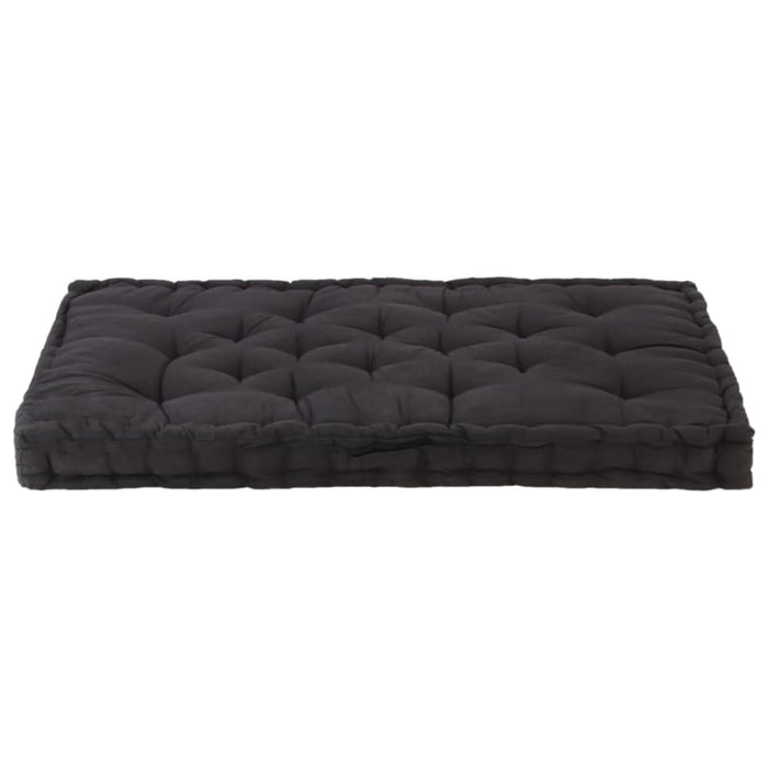 Pallet Floor Cushion Cotton 120x80x10 Cm Black Anlia