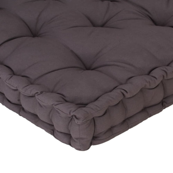 Pallet Floor Cushions 2 Pcs Cotton Anthracite Tbptltp