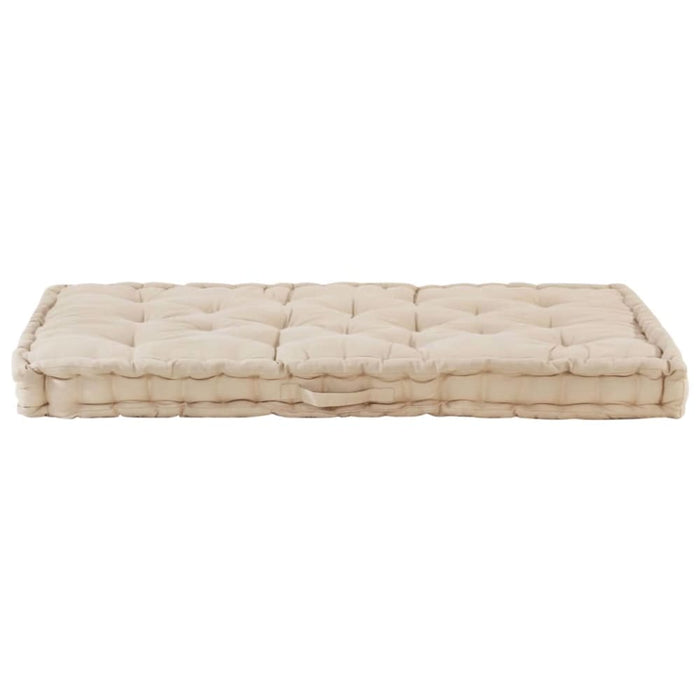 Pallet Floor Cushions 2 Pcs Cotton Beige Tbptlti