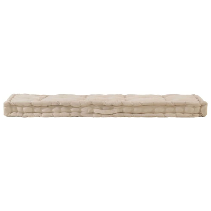 Pallet Floor Cushions 2 Pcs Cotton Beige Tbptlti