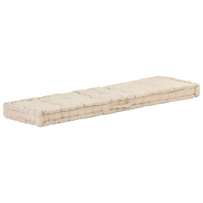 Pallet Floor Cushions 2 Pcs Cotton Beige Tbptlti