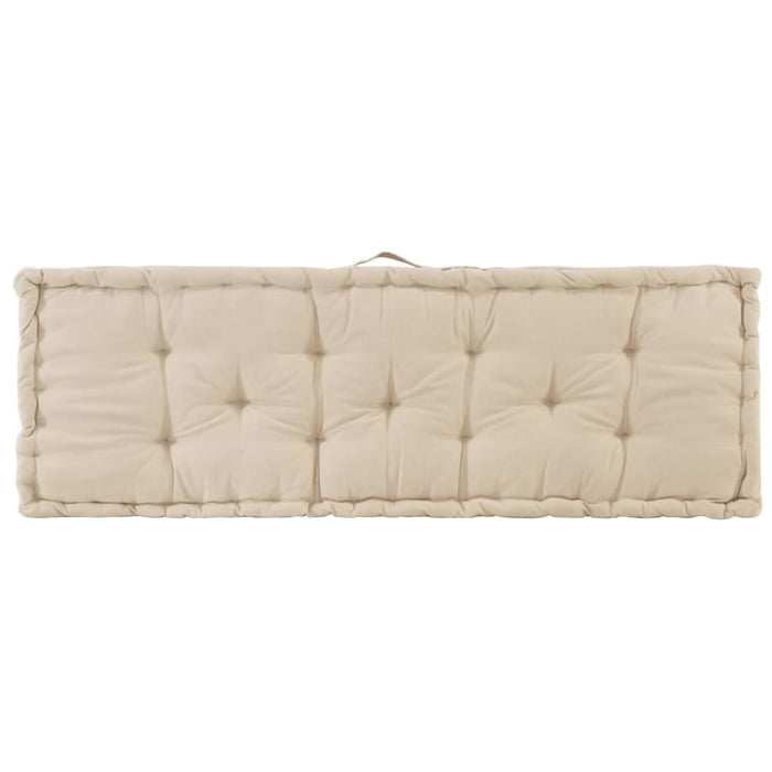 Pallet Floor Cushions 2 Pcs Cotton Beige Tbptlti