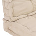 Pallet Floor Cushions 2 Pcs Cotton Beige Tbptlti
