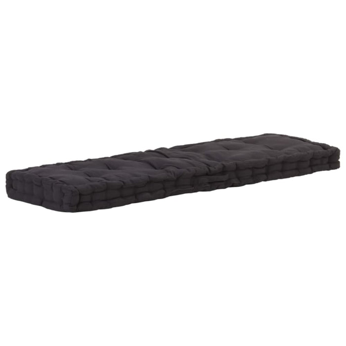 Pallet Floor Cushions 2 Pcs Cotton Black Tbptlta