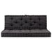 Pallet Floor Cushions 2 Pcs Cotton Black Tbptlta