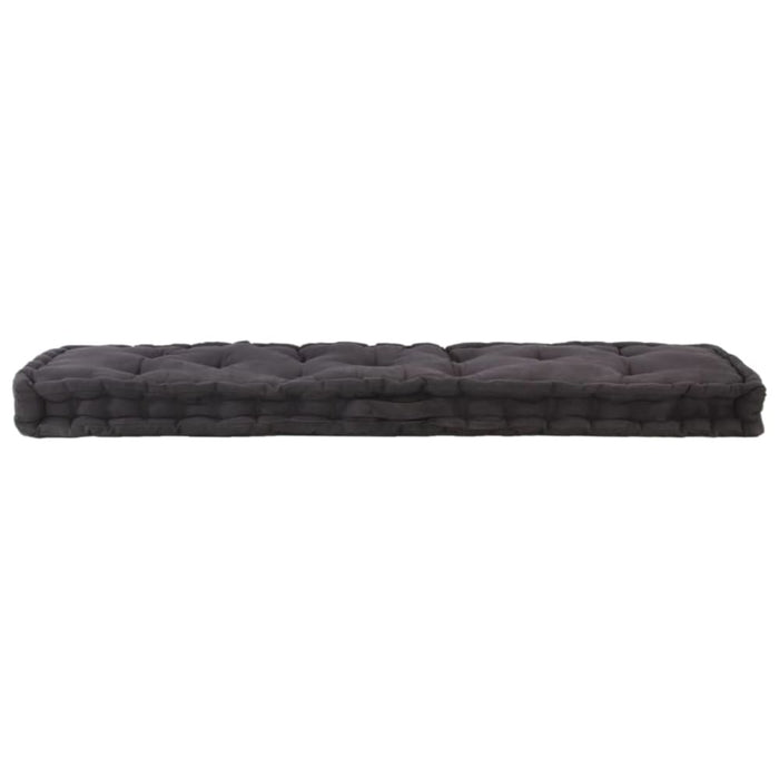 Pallet Floor Cushions 2 Pcs Cotton Black Tbptlta