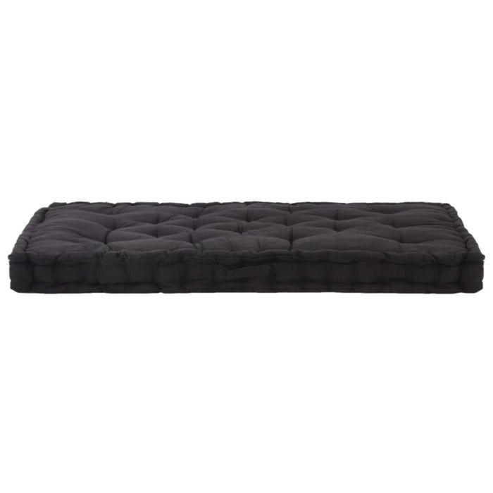 Pallet Floor Cushions 2 Pcs Cotton Black Tbptlta
