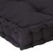 Pallet Floor Cushions 2 Pcs Cotton Black Tbptlta