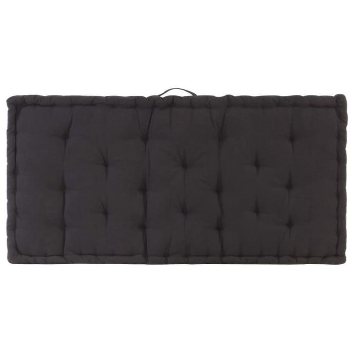 Pallet Floor Cushions 2 Pcs Cotton Black Tbptlta