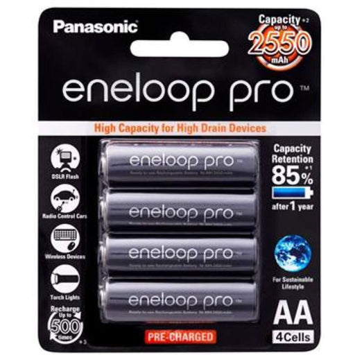 Panasonic Eneloop Pro Aa 2500mah Rechargeable Batteries 4