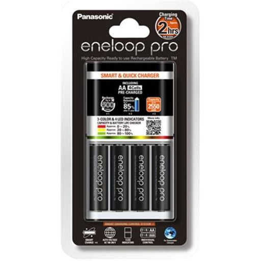Panasonic Eneloop Quick Charger + 4 Aa Pro Batteries