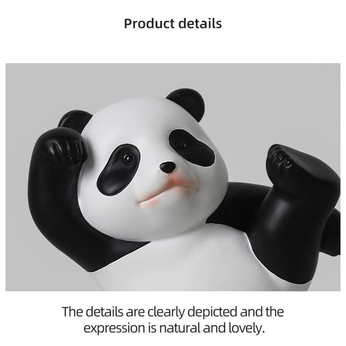 Panda Figurines For Interior Universal Mobile Stand Holder